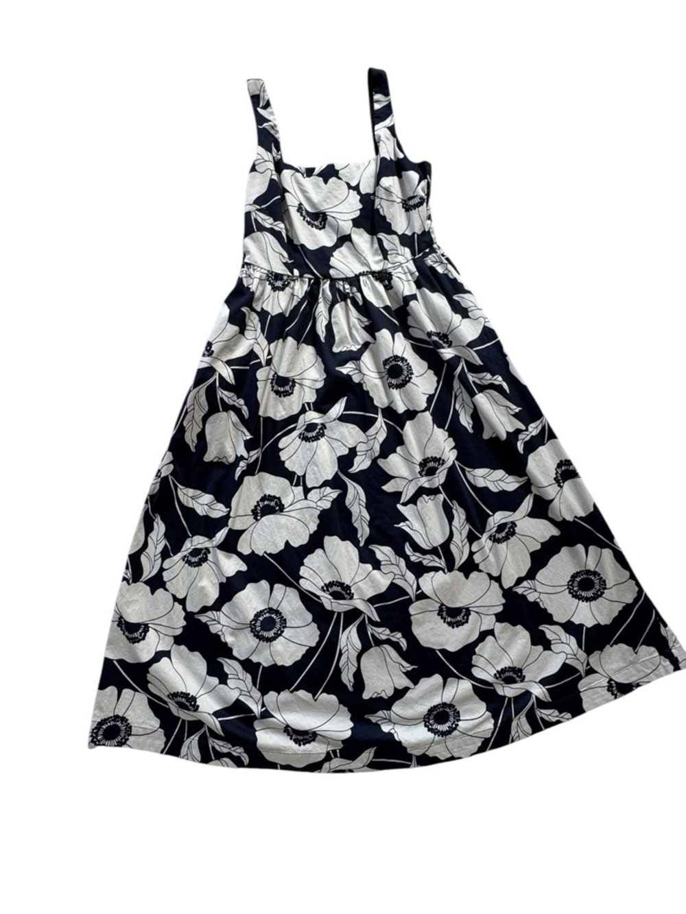 Boden Floral Navy and White Square Neck Maxi Dress Size 4US - Picture 7 of 9